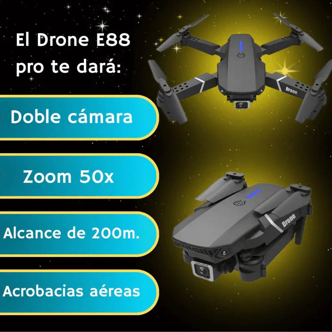 🛩️ Drone E88 4K PRO ¡Excelencia Aérea al Alcance de Tu Mano!